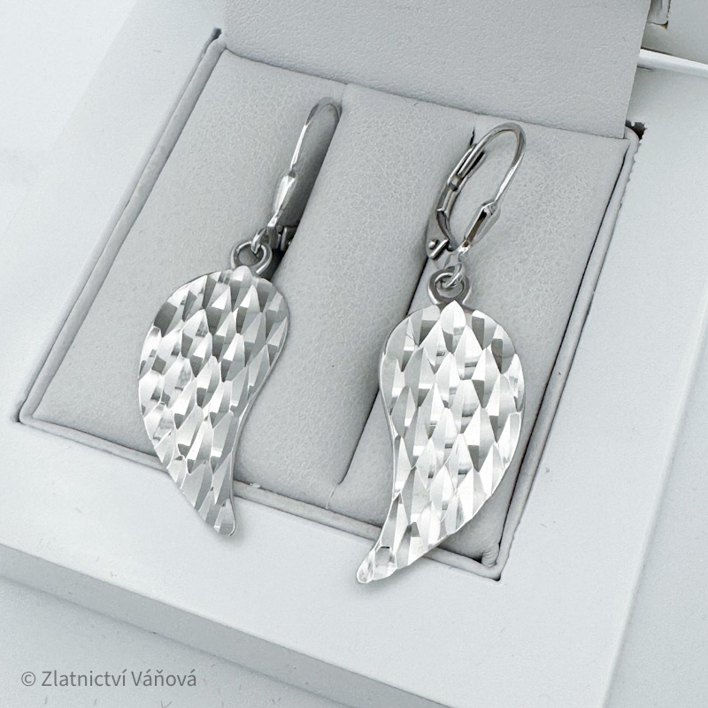 Stříbrné visací náušnice na klapku